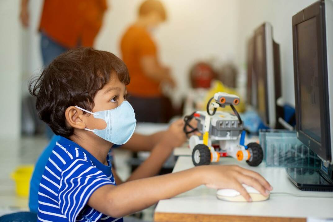 child learning to code