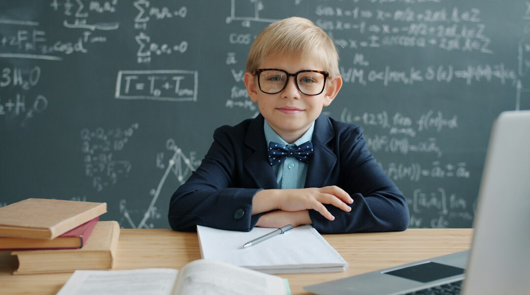student learning programming in classroom